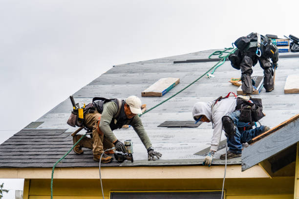 Professional Gutter Installation technician working in Neffs, OH